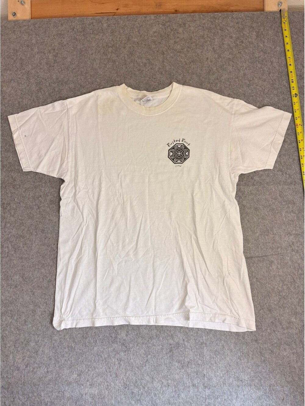 Vintage 90s Rusted Root Crew T-Shirt White XL Hippie Jam Rock Band